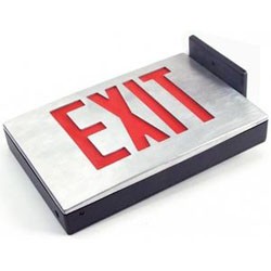 KXTEU1RBA DieCast Aluminum AC Only LED Red Exit Sign