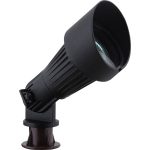 1021-BK - Black Cast Aluminum Large Hooded Bullet Landscape Light
