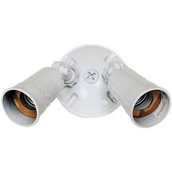 2 Lamp Flood Light, White