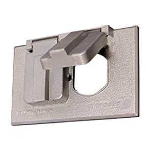 Metal Weatherproof cover 1- Gang Horizontal