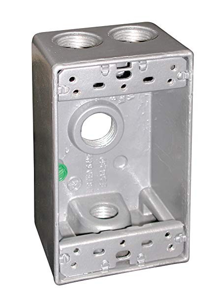 One Gang Metal 4 Hole 1/2" Box