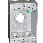 One Gang Metal 5 Hole 1/2" Box