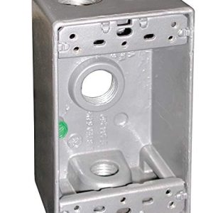 One Gang Metal Box with 4 3/4" Outlets