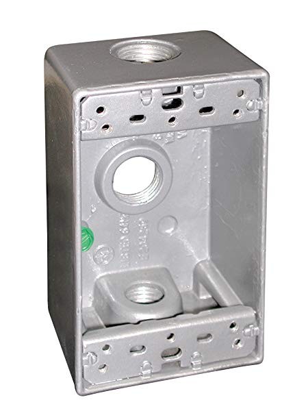 One Gang Metal Box with 3 3/4" Outlets