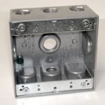 Two Gang Metal with 3 1/2" Outlets
