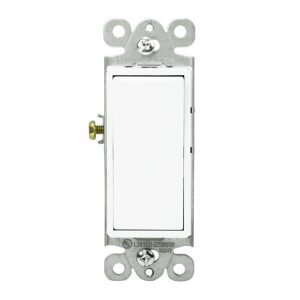 Enerlites 91150-W 15A White Single Pole Decora Switch