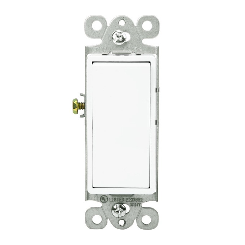Enerlites 91150-W 15A White Single Pole Decora Switch