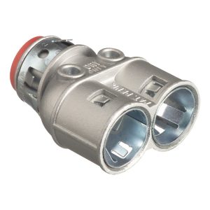 Arlington 3838AST 3/8 MC Insulated Throat Snap-it Duplex Connector