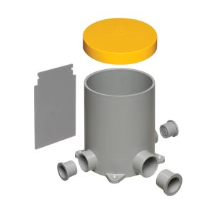 Arlington FLBC4500 4.5" Non-Metallic Round Box with Plugs