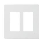 Morris 80906 2-Gang White Decorative Screwless Wallplate