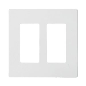 Morris 80906 2-Gang White Decorative Screwless Wallplate