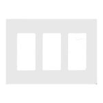 Morris 80911 3-Gang White Decorative Screwless Wallplate