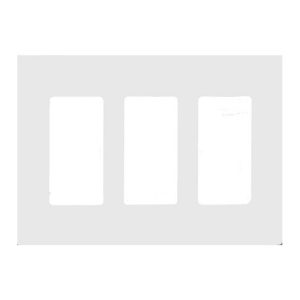 Morris 80911 3-Gang White Decorative Screwless Wallplate