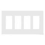 Morris 80916 4-Gang White Decorative Screwless Wallplate