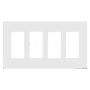 Morris 80916 4-Gang White Decorative Screwless Wallplate