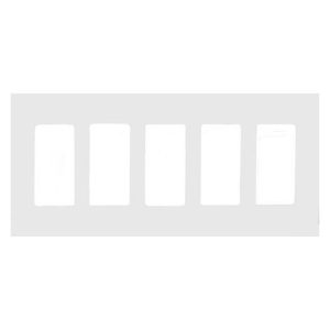 Morris 80921 5-Gang White Decorative Screwless Wallplate