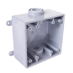 Topaz 1291 1/2" Schedule 40 PVC 2-Gang FSC Type Box