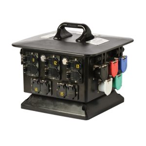 Lex Powerhouse DB100NP-ABB-S3 100 Amp 3 Phase Pagoda 15 Duplex Receptacles, Weather Resistant