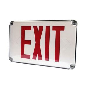 Morris 73452 LED Wet Location Red Exit Sign