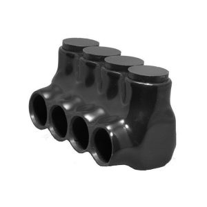 Morris 97544 Black Insulated Multi-Cable Connector Single Entry 4 Ports 250