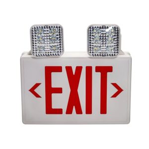 Topaz 75139 ESC/LED/RW LED Compact Red Emergency/Exit Combo With Battery Backup