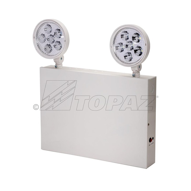 Topaz 75110 EL2/LED/WH-NYC 2-Head LED Emergency Light – NYC Approved