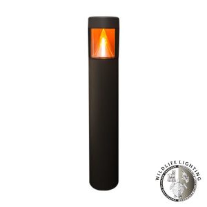 Atlantic Industrial AIBOWFRLQF1X15 15W Amber Round Flat Bollard with Cone Reflector