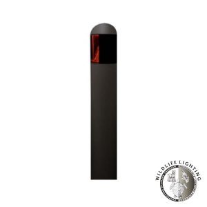 Atlantic Industrial AIBOWRLQF1X15 15W Amber Round Dome Bollard with Cone Reflectors