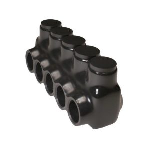 Morris 97527 Black Insulated Multi-Cable Connector Single Entry 5 Ports 1/0 - 14