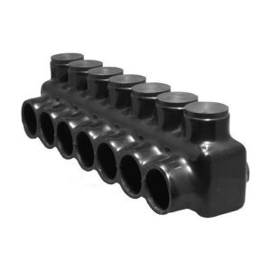 Morris 97583 Black Insulated Multi-Cable Connector Single Entry 7 Ports 3/0 - 14