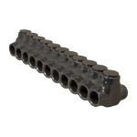 Morris 97651 Black Insulated Multi-Cable Connector Dual Entry 11 Ports 250 - 6