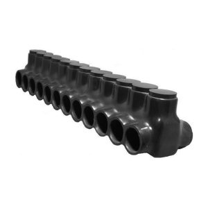 Morris 97662 Black Insulated Multi-Cable Connector Dual Entry 12 Ports 350 - 6