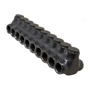 Morris 97700 Black Insulated Multi-Cable Connector Dual Entry 10 Ports 500 - 4
