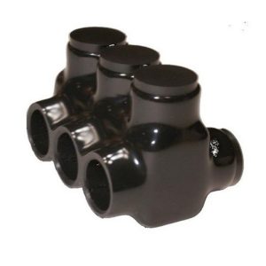 Morris 97673 Black Insulated Multi-Cable Connector Dual Entry 3 Ports 750 - 250