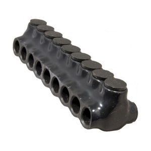 Morris 97679 Black Insulated Multi-Cable Connector Dual Entry 9 Ports 750 - 250