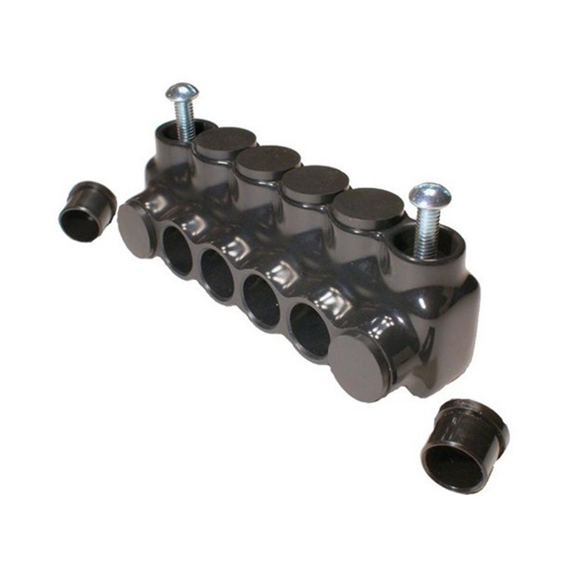 Morris 97754 Black Insulated Mountable - Single Entry 4 Ports 350 - 6