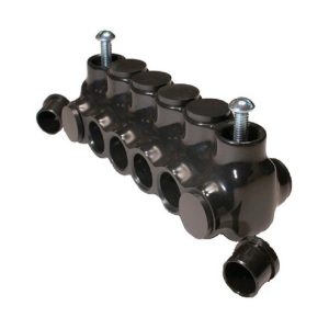 Morris 97834 Black Insulated Mountable - Dual Entry 4 Ports 2/0 - 14