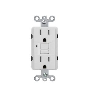AIDA Self-Test 15A Duplex GFCI Receptacle with LED Light