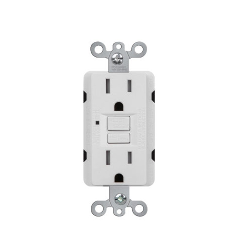 AIDA Tamper & Weather Resistant Self-Test 15A Duplex GFCI Receptacle with LED Light