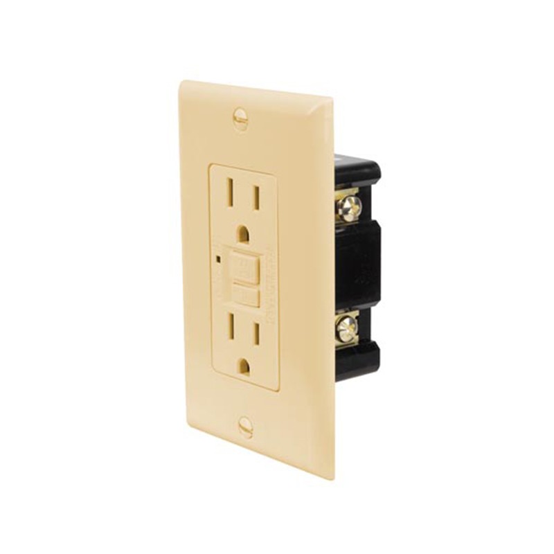 AIDA Tamper & Weather Resistant Self-Test 15A Duplex GFCI Receptacle with LED Light