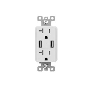 AIDA 3.6A Dual USB Charger 15A Duplex Receptacle