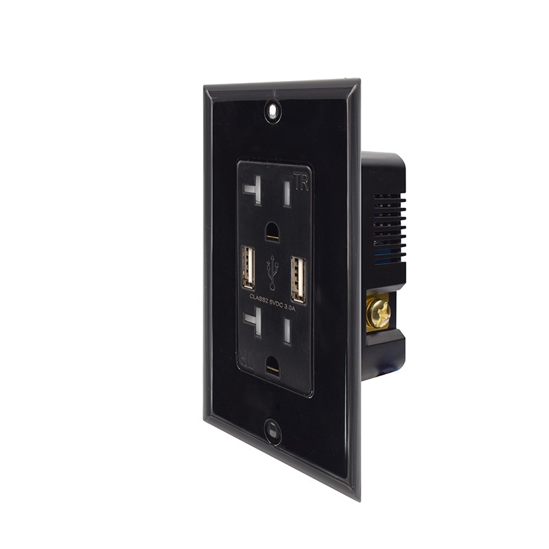 AIDA 3.0A Dual USB Charger 15A Duplex Receptacle