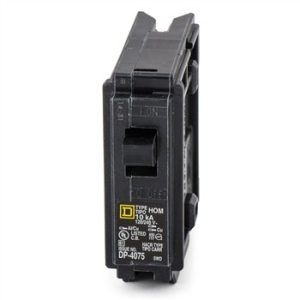 Square D HOM115 Mini circuit breaker Homeline 15A 1 pole 120/240 VAC 10 kA AIR standard type plug in mount