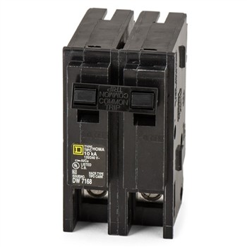 Square D HOM215 Mini circuit breaker Homeline 15A 2 pole 120/240 VAC 10 kA AIR standard type plug in mount