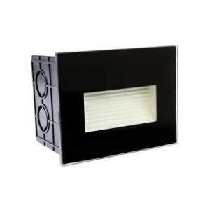 DABMAR LV654-LED 3.5W 12V LED Recessed Brick/Step/Wall Light Black 3000K