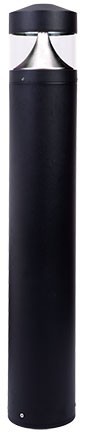 DABMAR D860-LED20 20W LED 120-277V Path Walkway & Area Bollard Black 4000K