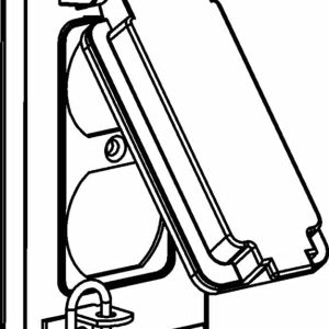 Orbit 1CL-DV 1-Gang Weatherproof Duplex Cover With Padlock Hasp