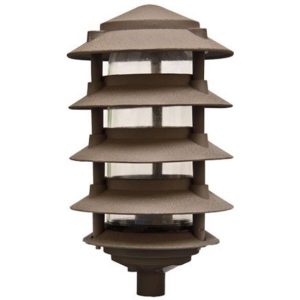 Dabmar D5550-Bz 6 Watts 120V LED Five Tier Pagoda Light AG19-LED Bulb 6000K