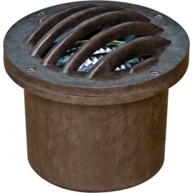 Dabmar Lighting FG315-LED4 4 Watts 12V Adjustable In-Ground Well Light Fixture w/Grill PAR36 LED Bronze 6400K