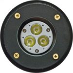 Dabmar Lighting LV301-LED3-SLV In-Ground Well Light Fixture 3 Watts LED MR16 12 Volts 6500K